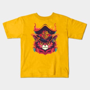 cat pirate Kids T-Shirt